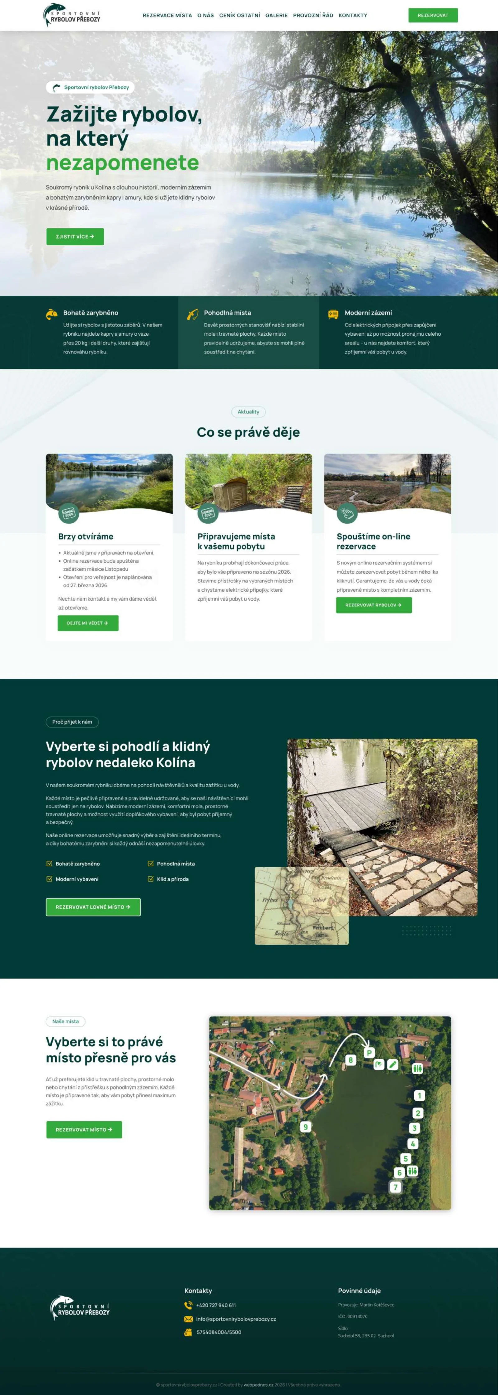 Náhled webu Rybolov Přebozy