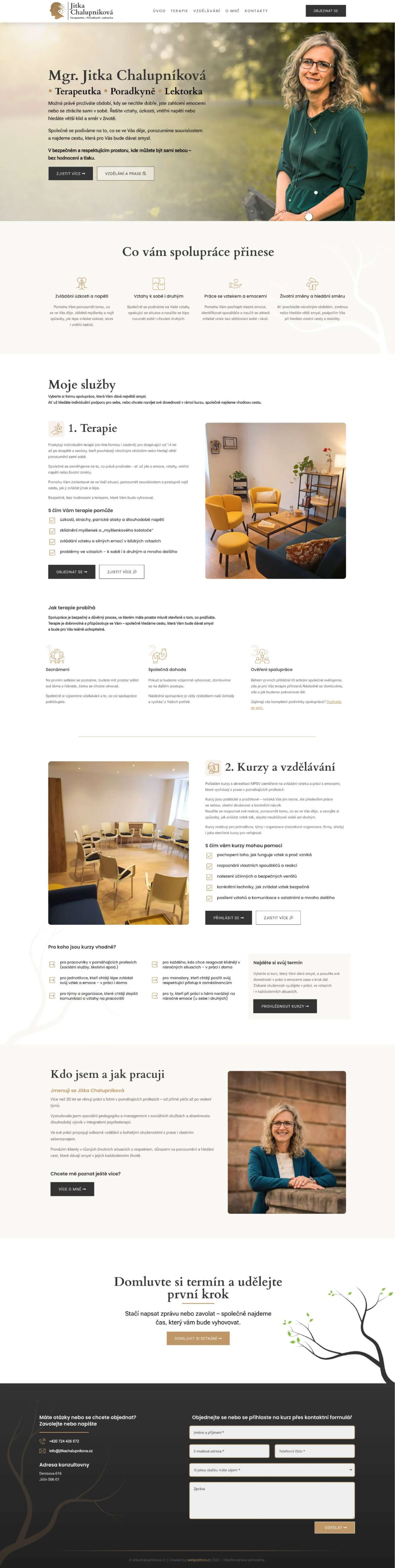 Náhled webu Terapie Jičín